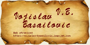 Vojislav Basailović vizit kartica